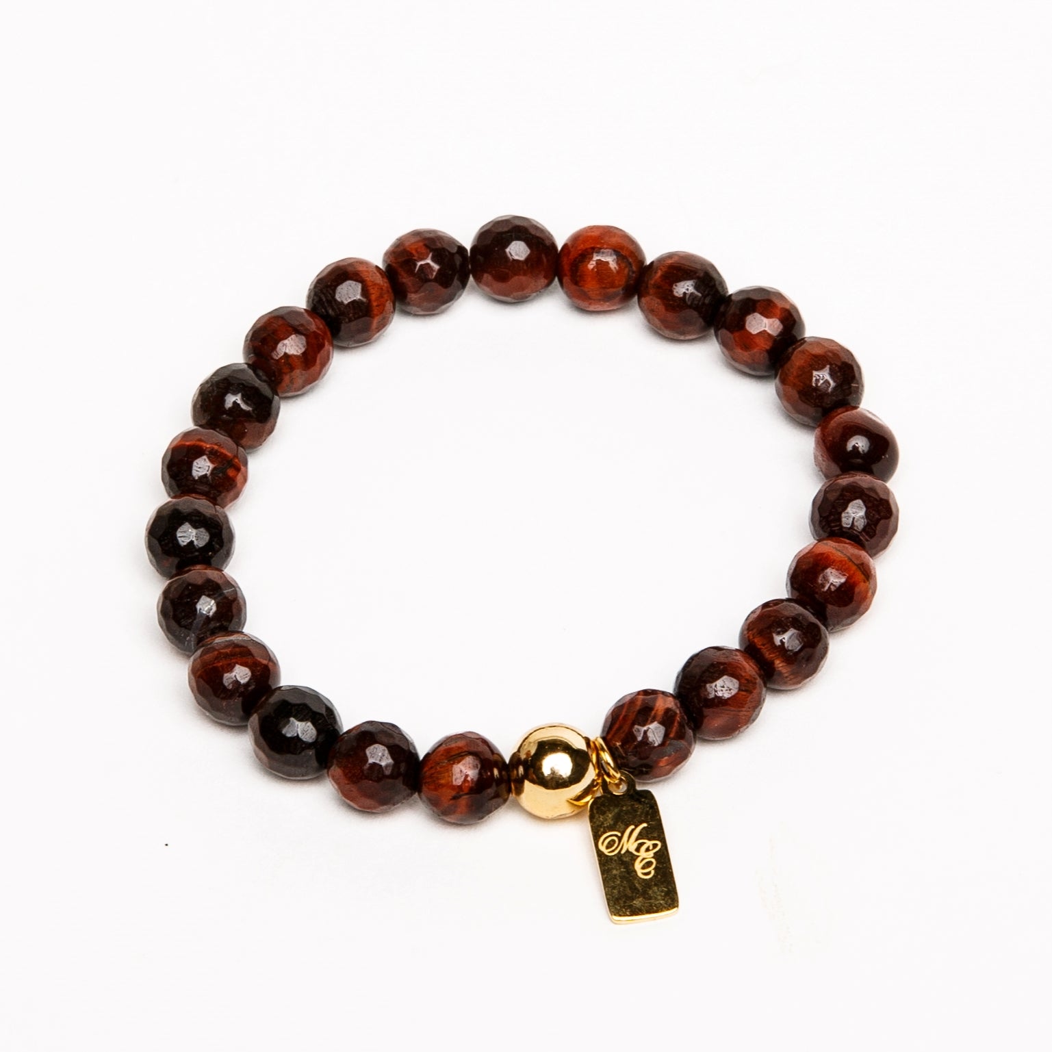 Motherland Elegance™ LE 8mm African Red Tiger Eye Bead Bracelet - Motherland Elegance