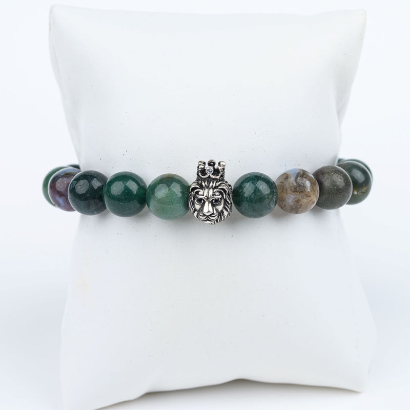 Motherland Elegance™ Crown 10mm Gemstone Bracelet - Motherland Elegance